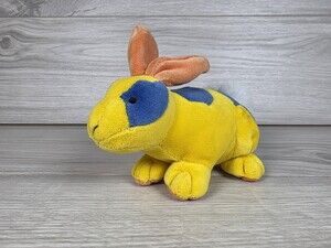 Vtg Chosun Bunny Rabbit Plush Yellow Blue White Tail Stuffed Toy SU1